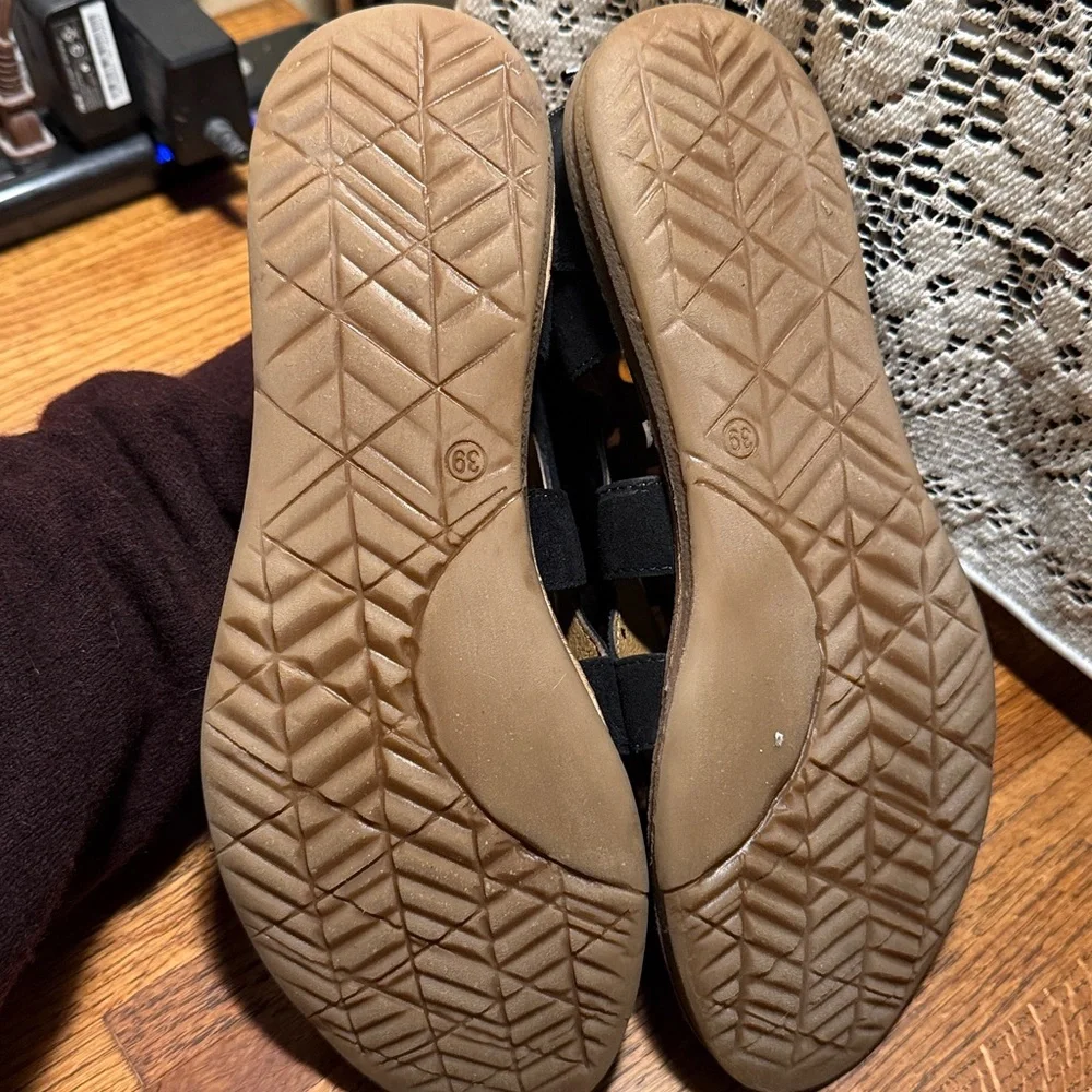 Miz Mooz Florence 279012 Women Black Suede Gladiator Sandals Shoes Sz 39 / 8/8.5 - Picture 6 of 8